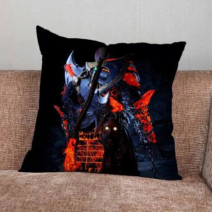 G-God of W-War Game Pillow Case For Home Bedroom Car Office Decoration Living Room Sofa Cushion Cover Suitable