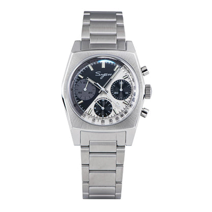 Sugess 37mm Men's Pilot Watches Original ST19 Chronograph Swanneck Mechanical Wristwatches Dome Sapphire Crystal Force Army 2024