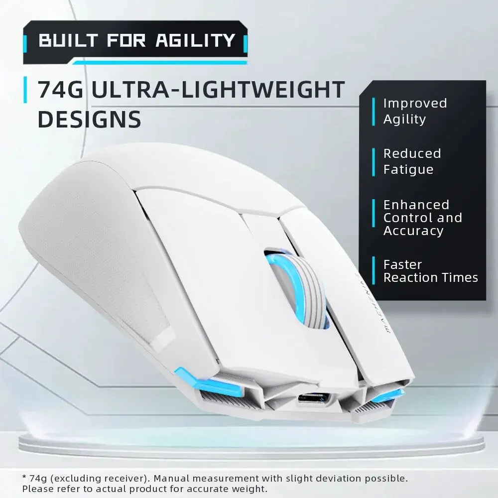 MACHENIKE M7 Pro Wireless Gaming Mouse PAW3395 26000 DPI RGB USB & 2.4GHz Rechargeable Gaming Mouse for PC & Laptop