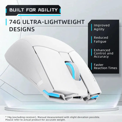 MACHENIKE M7 Pro Wireless Gaming Mouse PAW3395 26000 DPI RGB USB & 2.4GHz Rechargeable Gaming Mouse for PC & Laptop