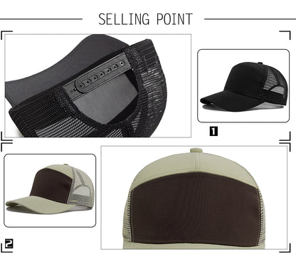 Letnia czapka baseballowa z 7 panelami, modne czapki hip-hopowe z siateczką, męskie czapki typu trucker, czapki z daszkiem, czapki typu hardtop, czapki typu snapback, damskie, unisex, fajne, nowa marka