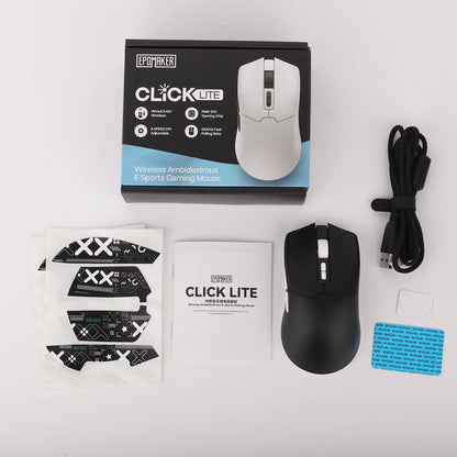 EPOMAKER Click Lite kabelgebundene/BT/2.4GHz kabellose Gaming-Maus mit PAW3311-Sensor, 800 bis 24000 DPI und 500mAh Akku für PC/Mac/Linux