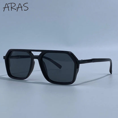 Vintage Steampunk Polarized Sunglasses Women Double Bridge Black 2026 Luxury Designer Driving Shades For Lady Fashion Eyewear