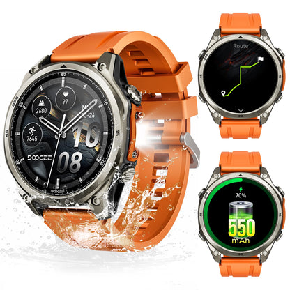 DOOGEE ANYWISE W1 PRO AI Smart Watch 1.43" AMOLED Display 5ATM IP68 Water Resistance GPS Tracking Sport Watch with Offine Maps