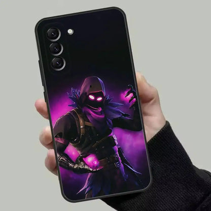 Funda de teléfono M-Midas F-Fortnite para Samsung Galaxy A13,A21s,A22,A31,A32,A52,A53,A71,A80, carcasa blanda negra