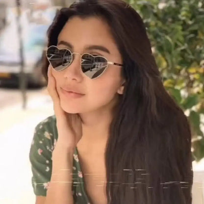 Heart-Shaped Sunglasses Heart Sun Glasses Shades Vintage 90s Glasses UV400 Protection Metal Frame Sunglasses Fancy Accessories