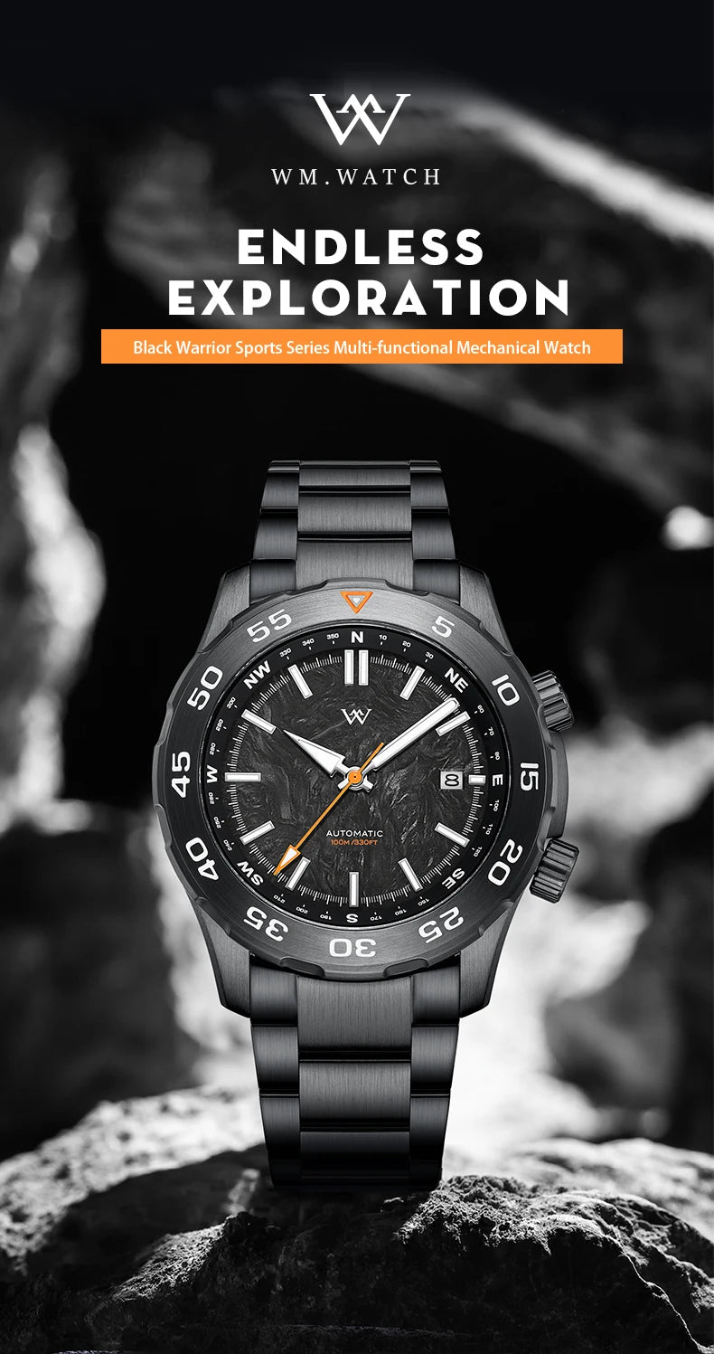 WM Watch Automatic Mechanical Watches Water Resistant Classic Casual Business Man Watch Welly Merck WM157M