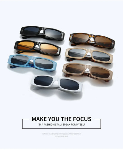 Hiphop Style Narrow Frame Black Sunglasses Men's Retro Effortless Orange Sunglasses UV400