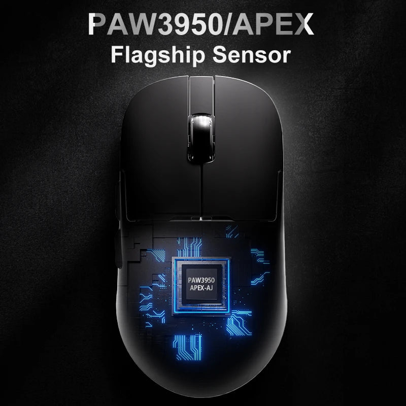 AJAZZ AJ159 APEX belaidė žaidimų pelė, lengva RGB žaidimų pelė su magnetine įkrovimo stovele, „Bluetooth“ ir 2.4GHz, iki 30,000 DPI, skirta stacionariems kompiuteriams ir nešiojamiesiems kompiuteriams