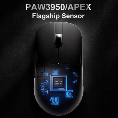 AJAZZ AJ159 APEX belaidė žaidimų pelė, lengva RGB žaidimų pelė su magnetine įkrovimo stovele, „Bluetooth“ ir 2.4GHz, iki 30,000 DPI, skirta stacionariems kompiuteriams ir nešiojamiesiems kompiuteriams