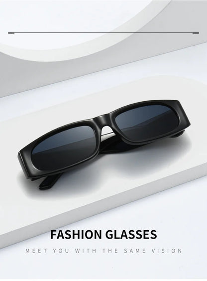 Hiphop Style Narrow Frame Black Sunglasses Men's Retro Effortless Orange Sunglasses UV400