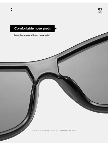 Luxury OverSized Glasses Women Anti-Reflective Mirror Sunglasses Square Plastic Eyeglasses