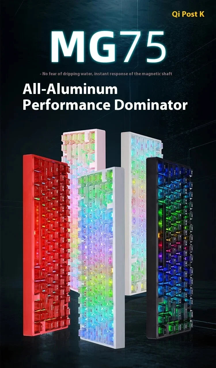 IROK MG75 Pro MG75 Max Aluminum Magnetic Gaming computer Mechanical Keyboard 75% Rapid Trigger 8K RGB Hotswap Gamer Keeyboard