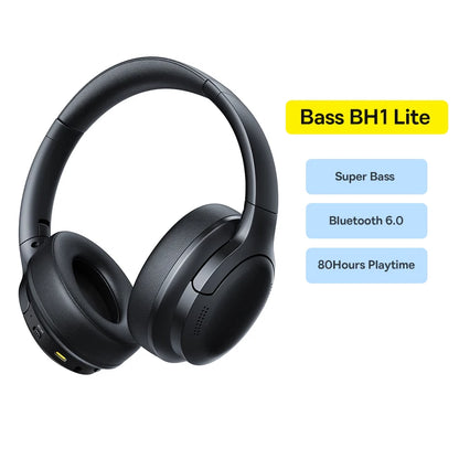 Auscultadores Over-Ear Sem Fios Bluetooth 5.3 Baseus – Driver HiFi de 40mm, Headset Dobrável com 70H de Autonomia e Áudio Espacial