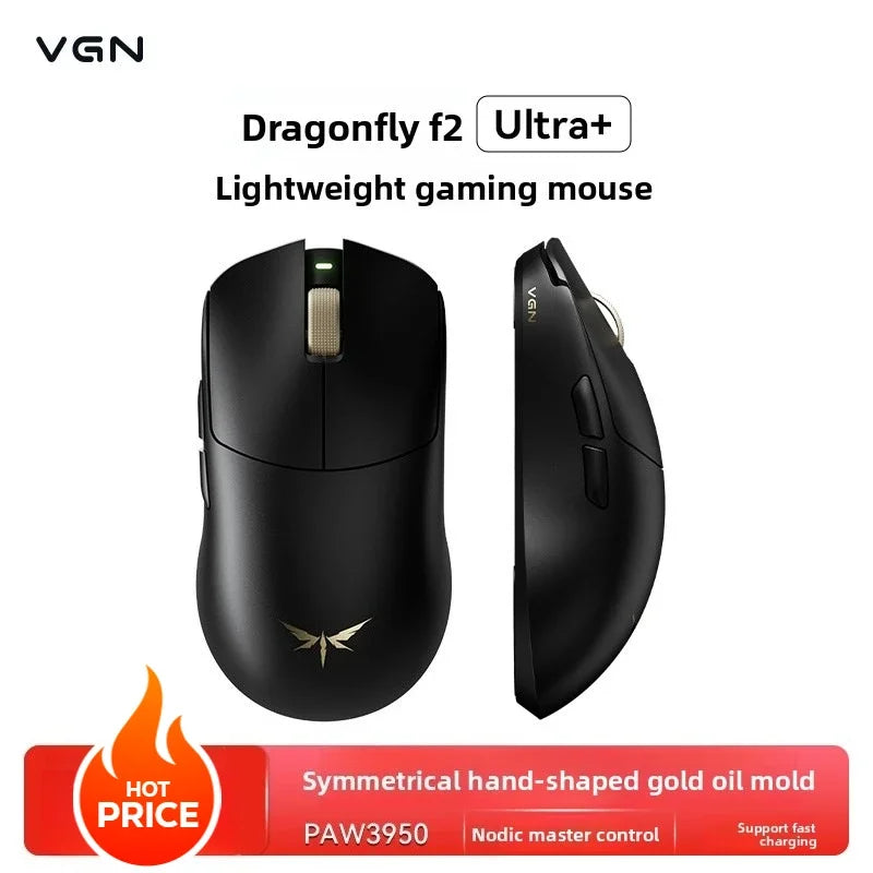 VGN Dragonfly F2 ProMax/Ultra e-sports gaming miš 42000DPI 0.125ms za Csgo latenciju, žični/bežični Dual 8K, 3 načina rada, PAW3395/3950