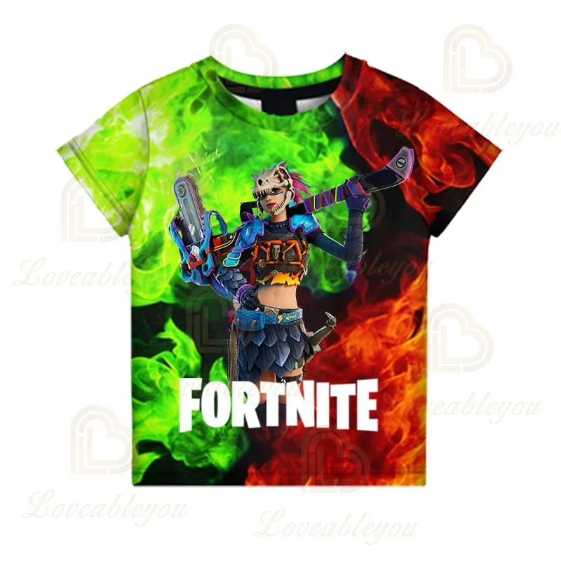 Battle Royale T-shirt Fortnite Victory T Shirt Kids Tops Girls Boys Clothes Harajuku Tees Children 3D 2025 NEW DESIGN