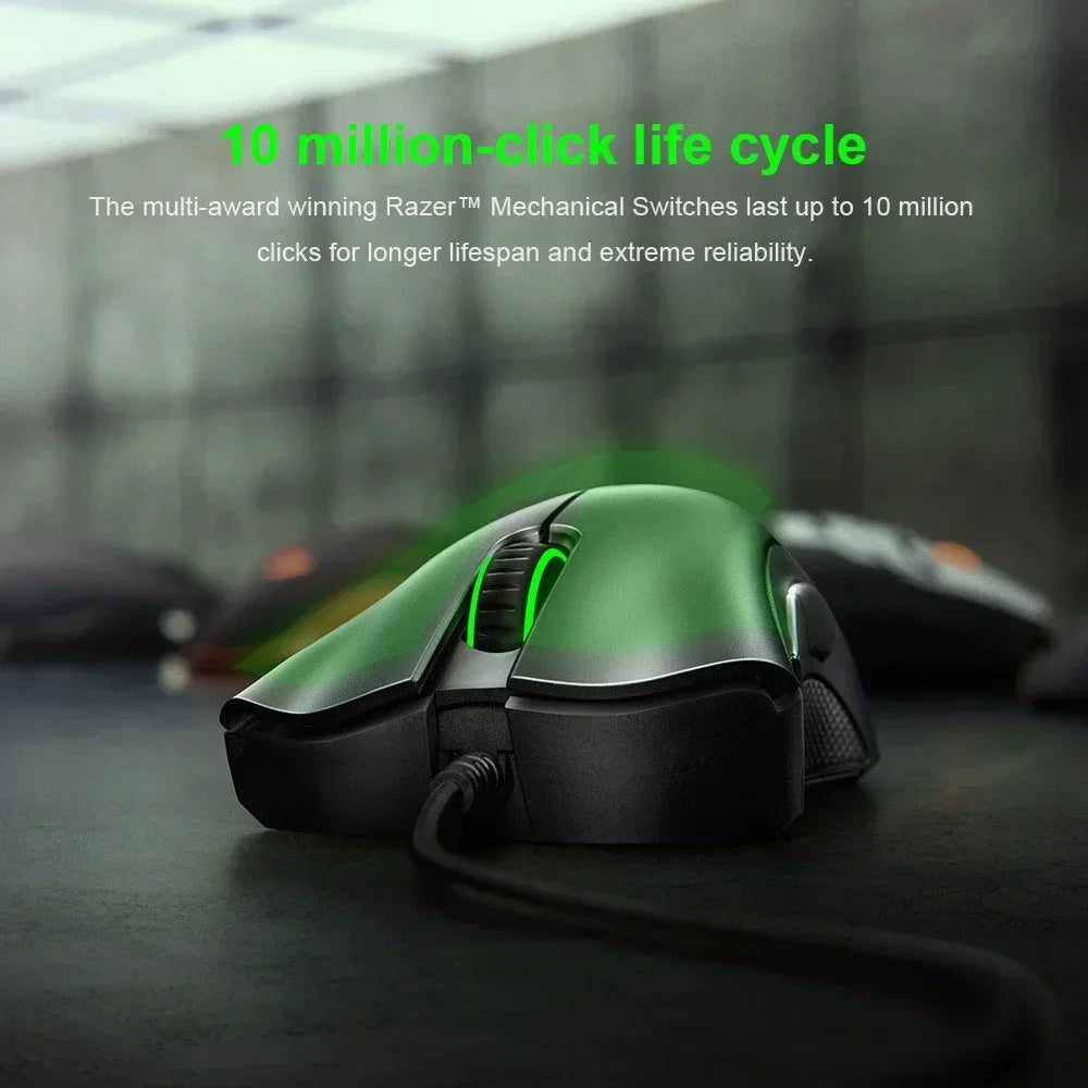 Razer DeathAdder Essential Wired Gaming Mouse, 6400 DPI Optical Gaming Mouse with 5 Programmable Buttons, Ergonomic USB Gaming Mouse for PC & Laptop