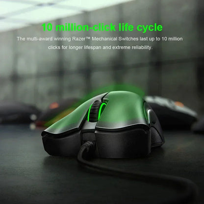 Razer DeathAdder Essential Wired Gaming Mouse, 6400 DPI Optical Gaming Mouse with 5 Programmable Buttons, Ergonomic USB Gaming Mouse for PC & Laptop