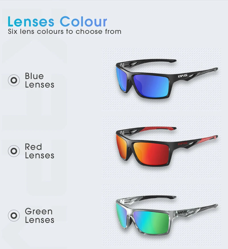 Kapvoe Polarized Hiking Eyewear Sunglasses for Men UV400 Lens Sunglasses Glasses PC Lens Glasses HD Lens Outdoor Sunglasses 2026