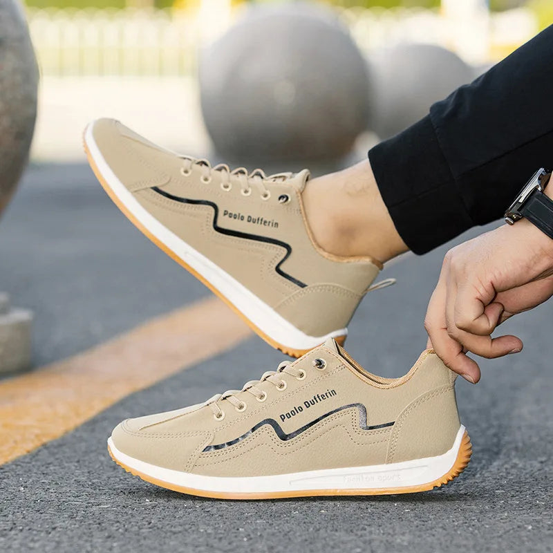Large Size Men's Comfortable Breathable Soft Bottom Running Shoes Casual Style Sporty Retro Stripe Design Rubber Outsole