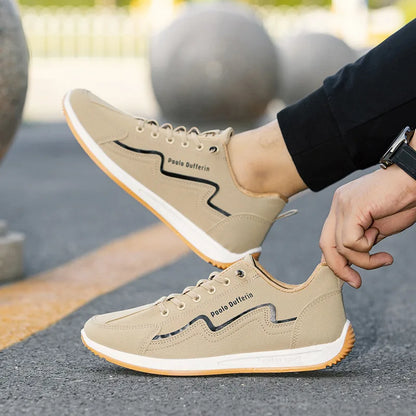 Large Size Men's Comfortable Breathable Soft Bottom Running Shoes Casual Style Sporty Retro Stripe Design Rubber Outsole