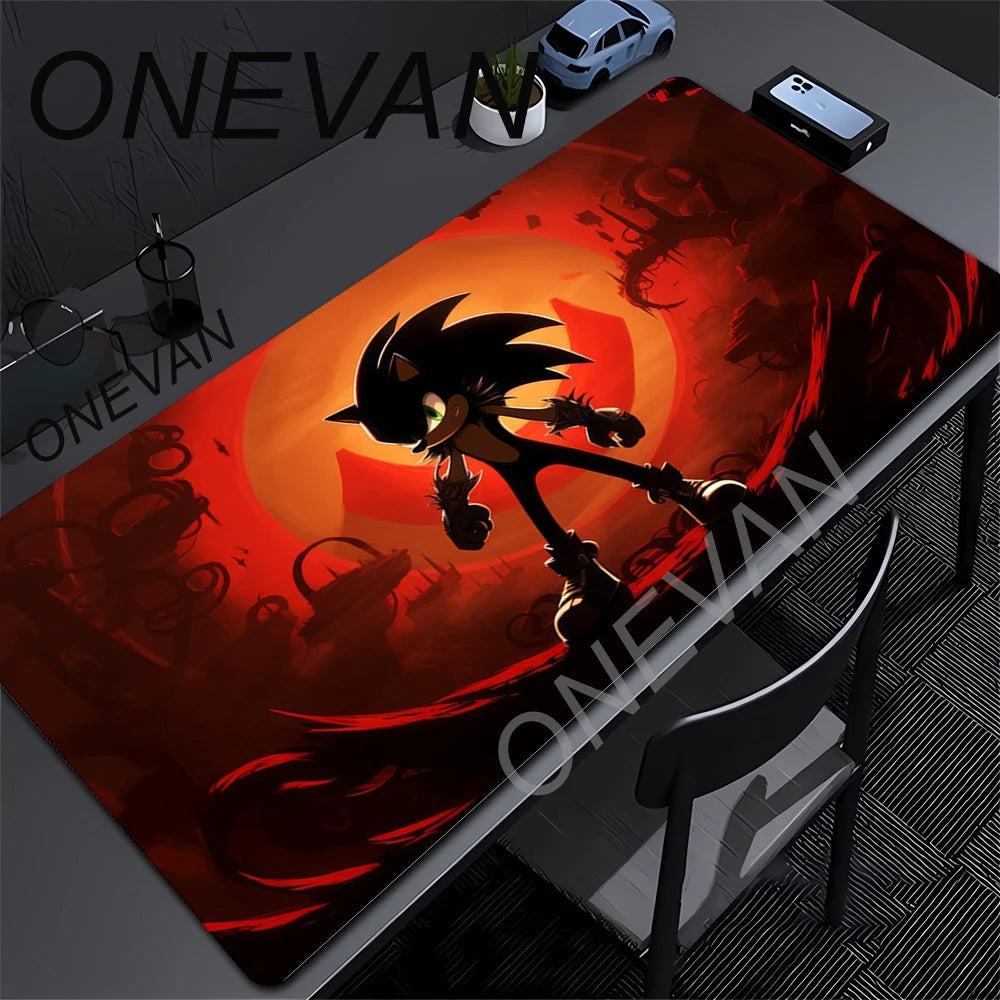 Cute Sonics The Hedgehogs Mousepad HD Printing Computer Gamers Locking Edge Non-slip Mouse Pad XXL90x40cm Keyboard PC Desk Pads