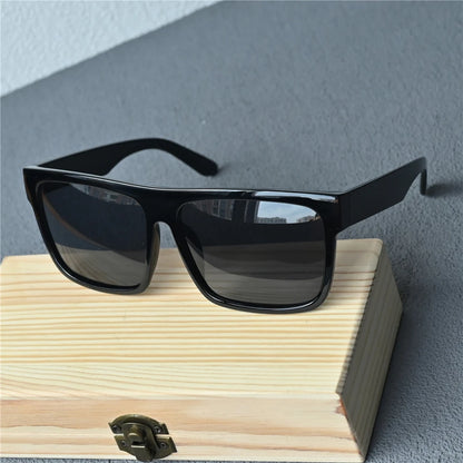 Vazrobe 165mm Oversized Black Polarized Sunglasses Men Large Huge Sun Glasses for Male Flat Top Steampunk Big Large Face