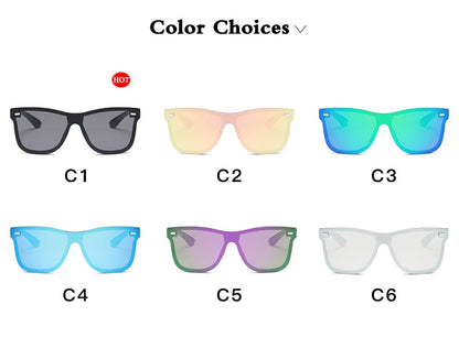 Luxury OverSized Glasses Women Anti-Reflective Mirror Sunglasses Square Plastic Eyeglasses