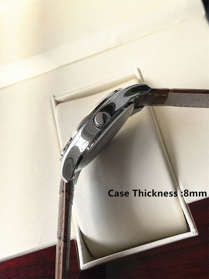 PABLO RAEZ Real Photos Top Brand Luxury Man Wristwatch Waterproof Diamond Date Leather Watch Quartz Fashion