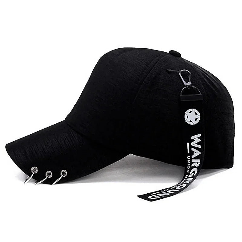 Classic Brim Design Metal Personalized Baseball Cap, Lightweight and Breathable Style! Four Colors To Choose From
