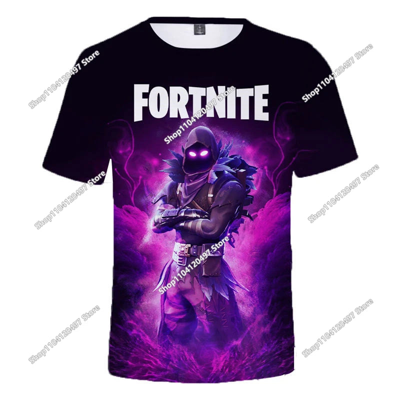 Children's Summer T Shirt Battle Royale Fortnite Hero Victory 3d T-shirt Tees Boys Girls Baby Clothes