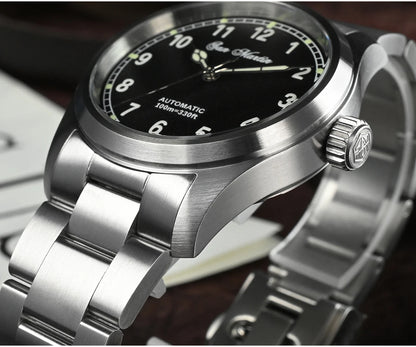 San Martin Simple Men Watch 37mm Pilot Miyota 8215 Classic Military Explore Automatic Mechanical Watches Waterproof 100m