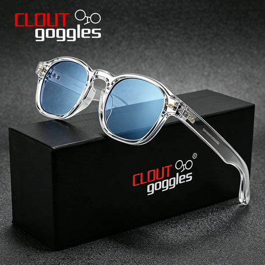CLOUT GOGGLES Fashion Personality Rivet Sunglasses Women Men Square Frame Outdoor Travel Ultraviolet Protection Sun Glasses