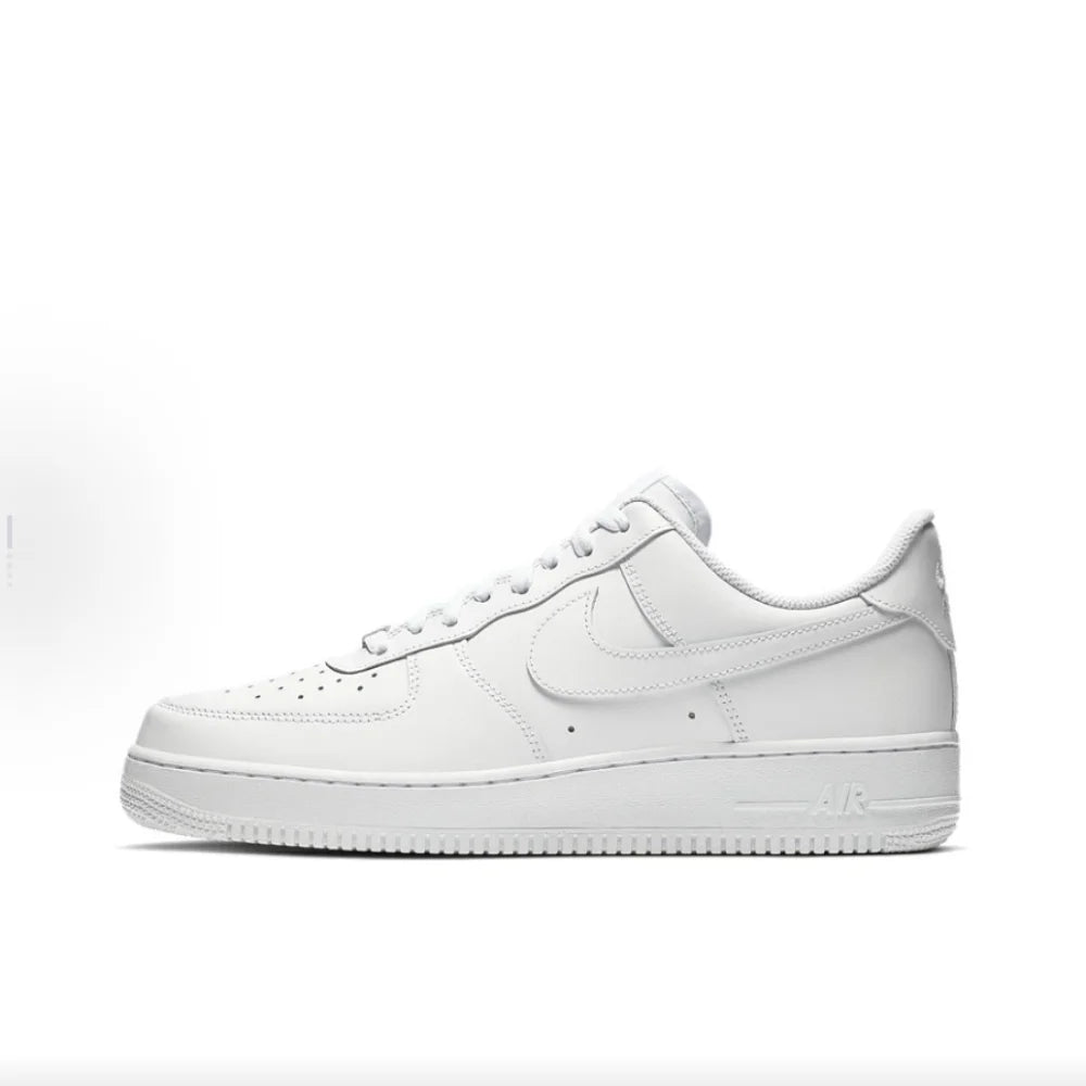Nike Air Force 1 ”Panda” läder-sneakers, låga, unisex, vit/svart DV0788-001