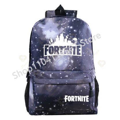 Yule Trooper F-Fortnited Battle Royale Backpack with USB Charging Anime Figures Study Stationery Compartment Students Mochila