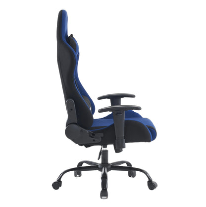 Ergonomic Gaming Chair with PU Leather, High Density Foam, Reclining Racing Chair with Adjustable Armrests for Office & Gaming