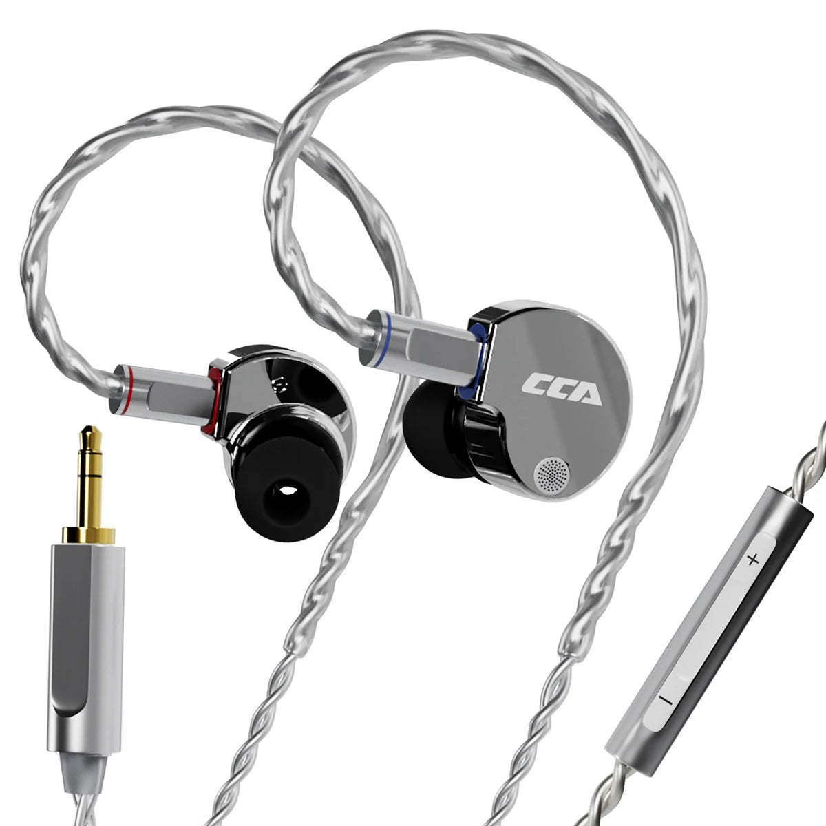 CCA Phoenix HiFi sluchátka s dynamickým měničem a membránou LCP, s potlačením hluku, vyměnitelným 2PIN kabelem, herní kabelová sluchátka