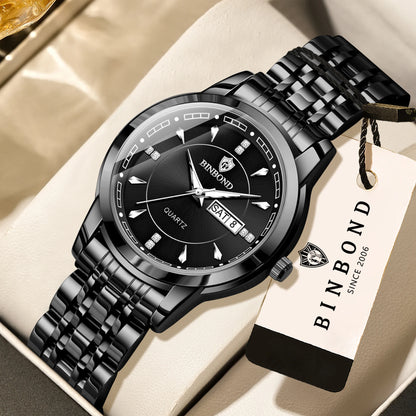 Orologi al quarzo di lusso originali BINBOND da donna – Modello impermeabile e luminescente – Idea regalo (confezione inclusa)