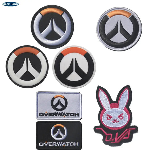 Siuvinėtas „Overwatch“ D.Va magiškas antsiuvas lipdukas rankai, kosplėjui, kuprinėms ir drabužiams, dekoratyviniai lipdukai, gerbėjų atributika, dovanos