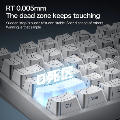 ATTACK SHARK R82 HE Teclado Magnético com Fio 75% RGB 8000Hz Rapid Trigger Atuação de 0.005mm Teclado Gaming