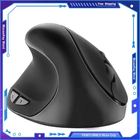 YANFU BNKJ5 Mute Grip Left Hand Wireless 2.4G Mouse Ergonomic Applicable  Snail Bionic Relief Joints Office Dry Battery Version