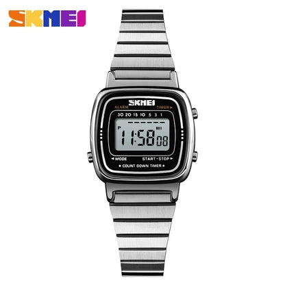 SKMEI1901 Women Top brands Luxury 3Bar Waterproof Ladies Watches Small Dial Digital Watch Relogio Feminino  Fashion Sport Watch
