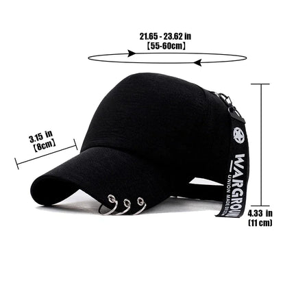 Classic Brim Design Metal Personalized Baseball Cap, Lightweight and Breathable Style! Four Colors To Choose From