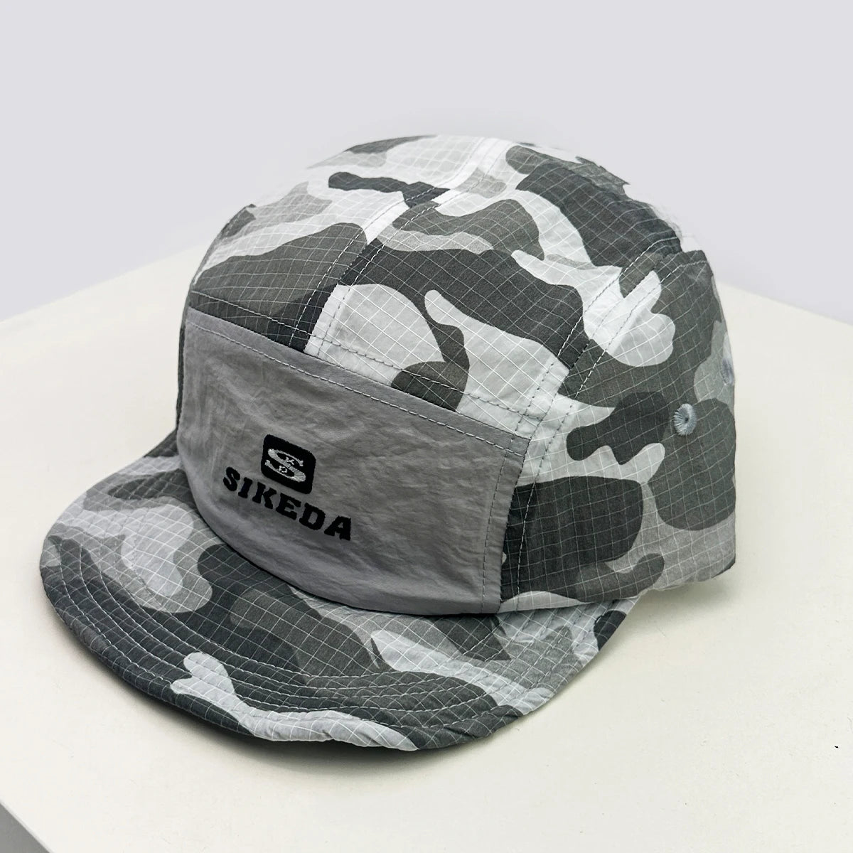 Unisex CAMO brzo sušeće vezene bejzbol kape s kapuljačom, s blokovima boja, prozračne, personalizirane, s izbočenim vrhom, višenamjenske