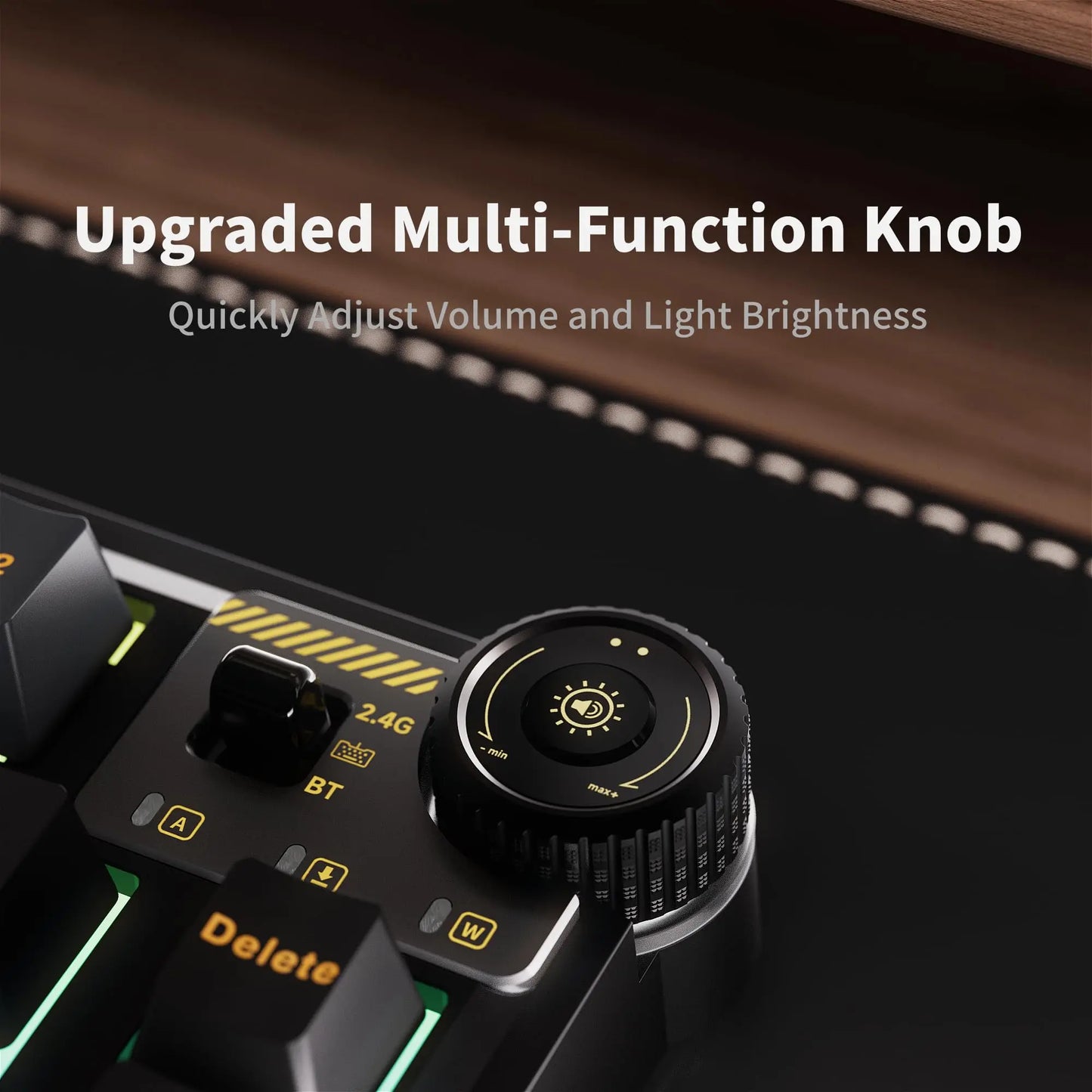 AULA AU75 Wireless Mechanical Keyboard 81 Keys Compact Hot Swappable Custom Keyboard 2.4G/USB/BT5.0 RGB Backlit Gaming Keyboard