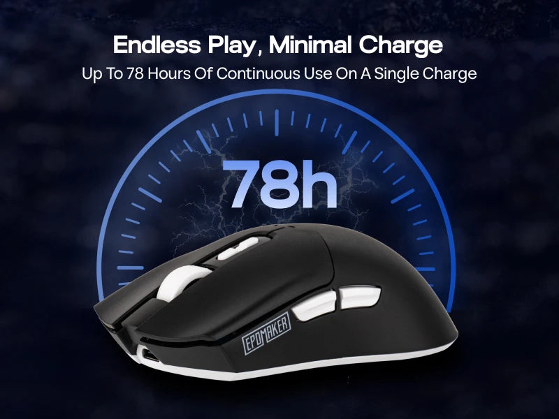 EPOMAKER Click Lite kabelgebundene/BT/2.4GHz kabellose Gaming-Maus mit PAW3311-Sensor, 800 bis 24000 DPI und 500mAh Akku für PC/Mac/Linux