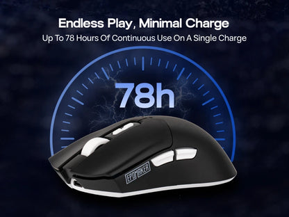 EPOMAKER Click Lite kabelgebundene/BT/2.4GHz kabellose Gaming-Maus mit PAW3311-Sensor, 800 bis 24000 DPI und 500mAh Akku für PC/Mac/Linux