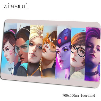 Overwatch mouse pad Gorgeous Computer Mat 70x40cm gaming mousepad large XL mouse pad keyboard games PC gamer desk