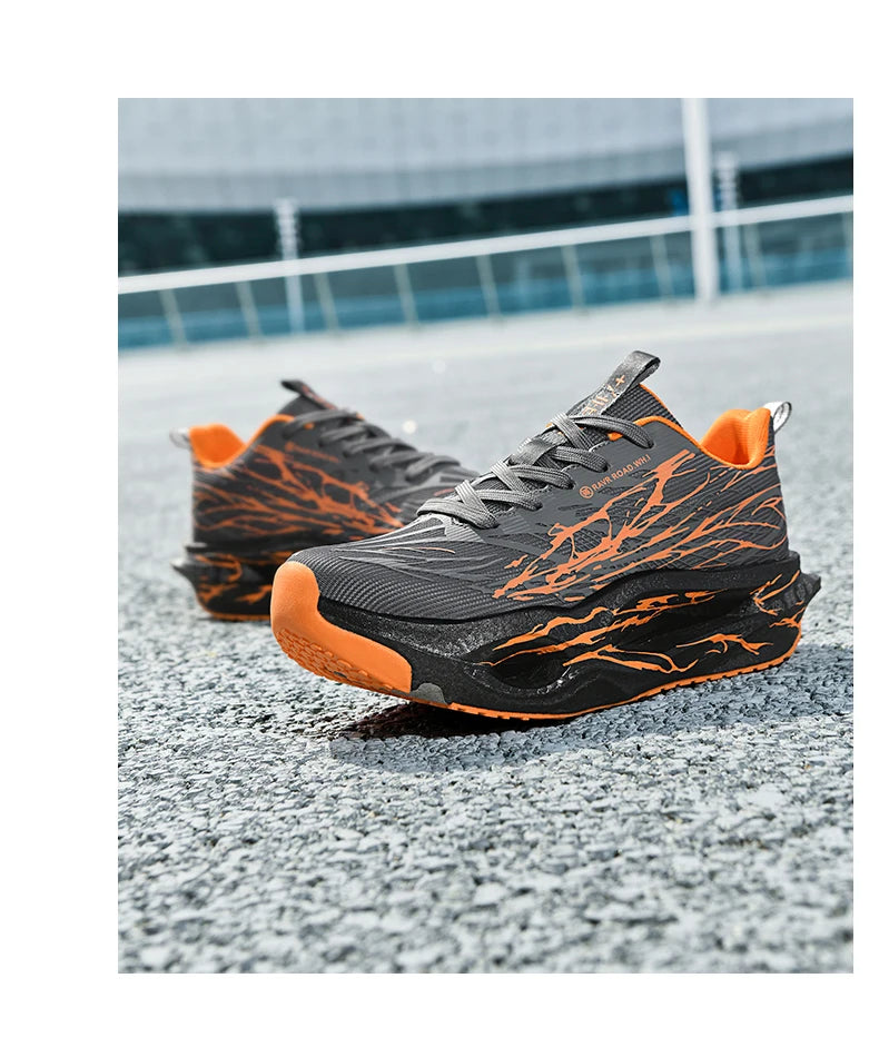 Men Women Ultra Light Carbon Plate Running Shoes Breathable Mesh Upper Soft Midsole Rubber Outsole for Running Training Sneakers