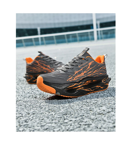 Men Women Ultra Light Carbon Plate Running Shoes Breathable Mesh Upper Soft Midsole Rubber Outsole for Running Training Sneakers